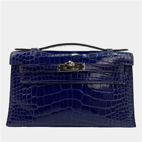 Hermes kelly pochette crocodile